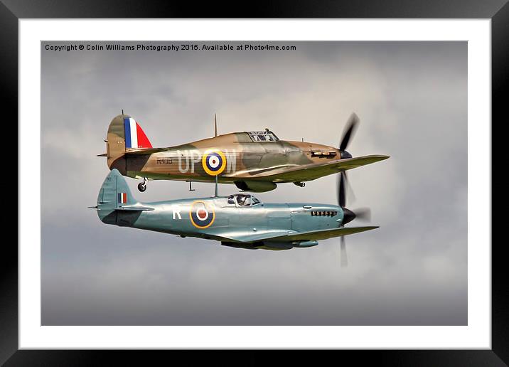 Hurricane And Spitfire 6 Framed Mounted Print by Colin Williams Photography