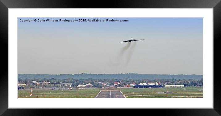  The Vulcan Farewell Tour Farnborough 1 Framed Mounted Print by Colin Williams Photography