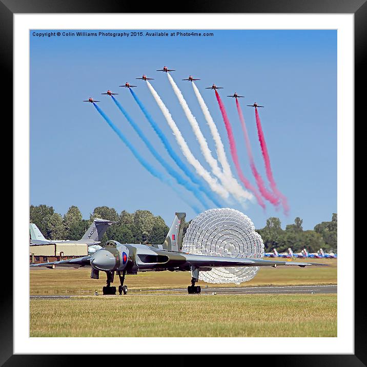  The Red Arrows Salute The Vulcan Framed Mounted Print by Colin Williams Photography