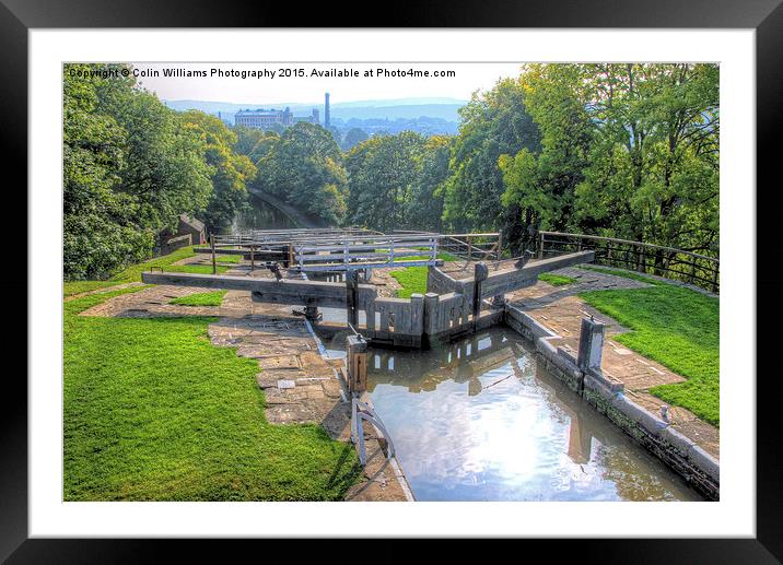  Bingley Five Rise Locks Yorkshire 1 Framed Mounted Print by Colin Williams Photography