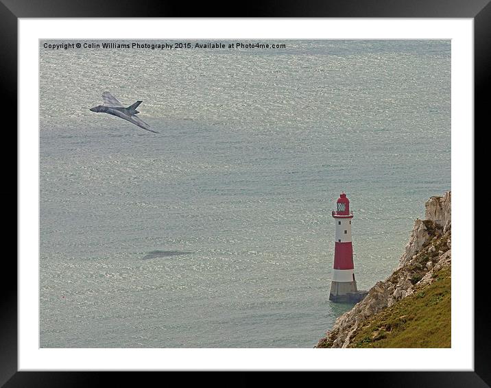   Vulcan XH558 from Beachy Head 8 Framed Mounted Print by Colin Williams Photography