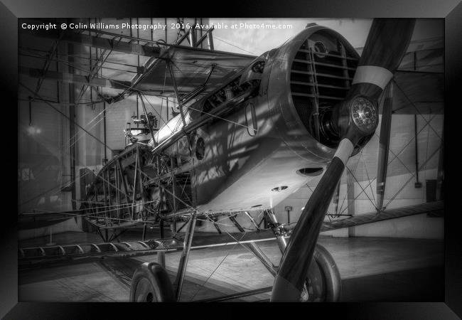 Restoring a Biplane Framed Print by Colin Williams Photography