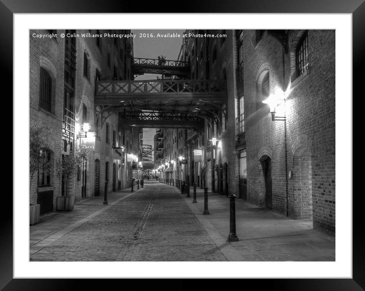 Shad Thames and Butlers Wharf London Framed Mounted Print by Colin Williams Photography