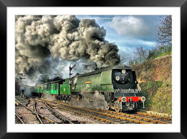 West Country Class Wadebridge Departs Framed Mounted Print by Colin Williams Photography