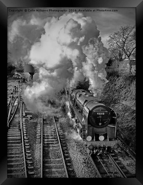 The Train Departing 3 BW Framed Print by Colin Williams Photography