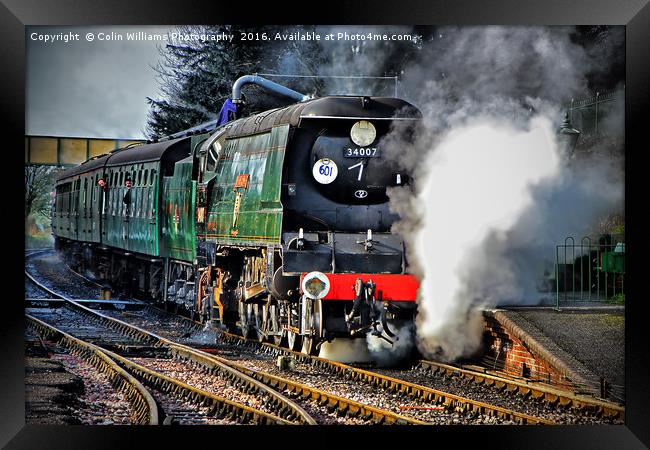 West Country Class Wadebridge Waiting to Depart Framed Print by Colin Williams Photography