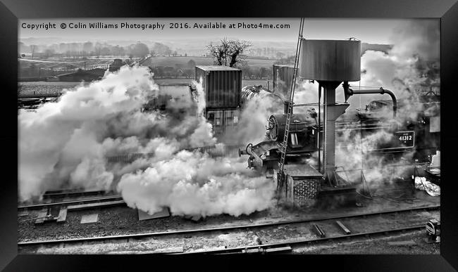 41312 Raises Steam 2 BW Framed Print by Colin Williams Photography