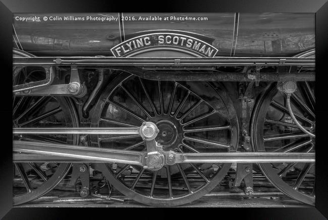 The Return Of The Flying Scotsman 1 BW Framed Print by Colin Williams Photography