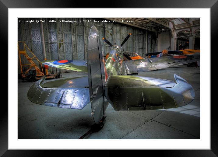 Spitfire MH434 Hangar Duxford 2 Framed Mounted Print by Colin Williams Photography