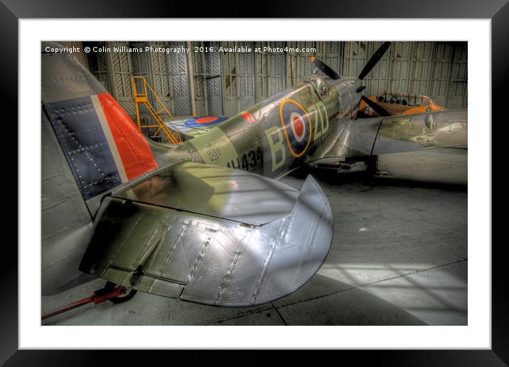 Spitfire MH434 Hangar Duxford 3 Framed Mounted Print by Colin Williams Photography