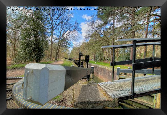 Deepcut locks Basingstoke Canal 1 Framed Print by Colin Williams Photography