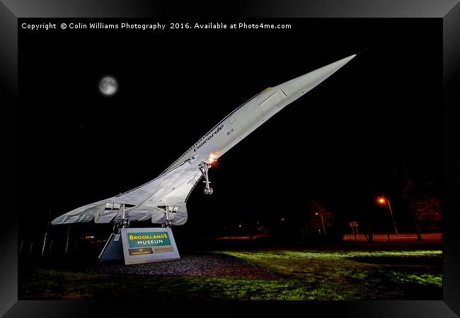 Floodlit Concorde 1 Framed Print by Colin Williams Photography