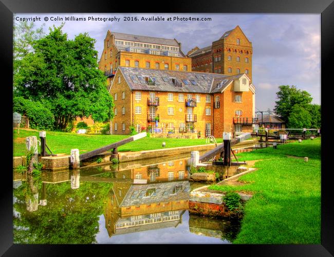 Coxes Lock and Mill Weybridge Framed Print by Colin Williams Photography