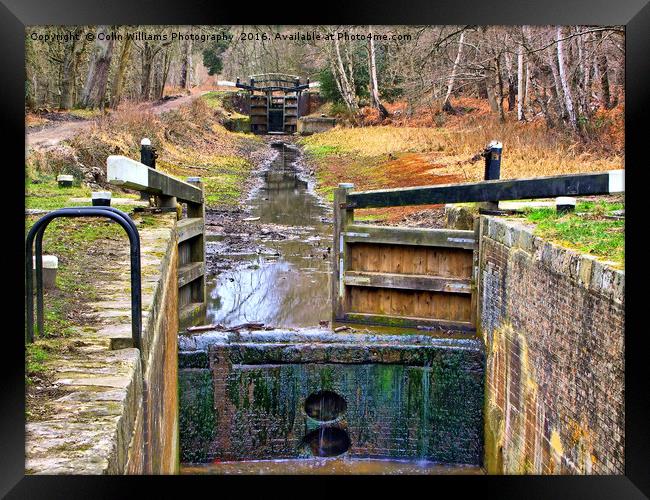  Deepcut locks Basingstoke Canal 3 Framed Print by Colin Williams Photography