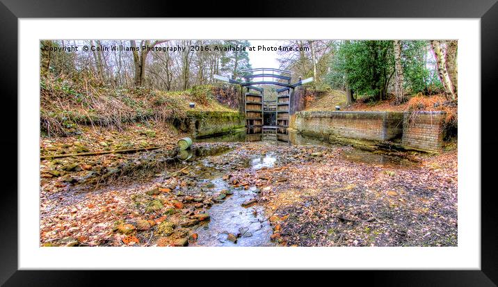 Deepcut locks Basingstoke Canal 4 Framed Mounted Print by Colin Williams Photography