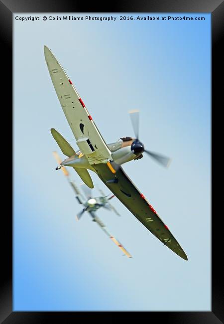 The Guy Martin Spitfire Tailchase Duxford Framed Print by Colin Williams Photography