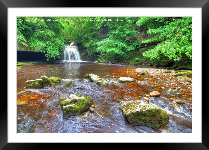 Cauldron Falls West Burton 2 Framed Mounted Print by Colin Williams Photography