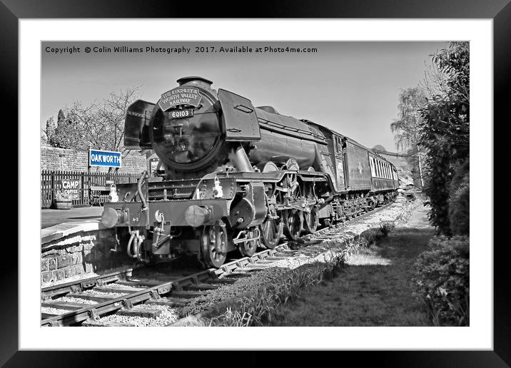The Flying Scotsman At Oakworth Station. Framed Mounted Print by Colin Williams Photography