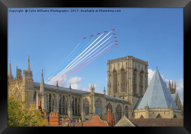 The Red Arrows over York Minster Framed Print by Colin Williams Photography