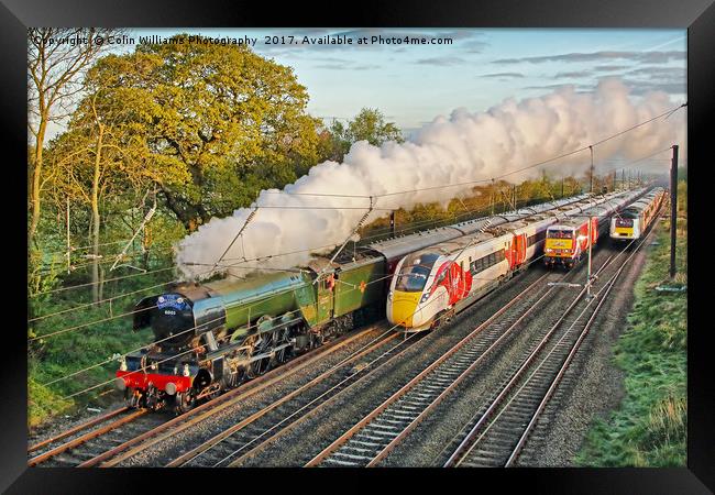 Flying Scotsman and the Four Trains Framed Print by Colin Williams Photography