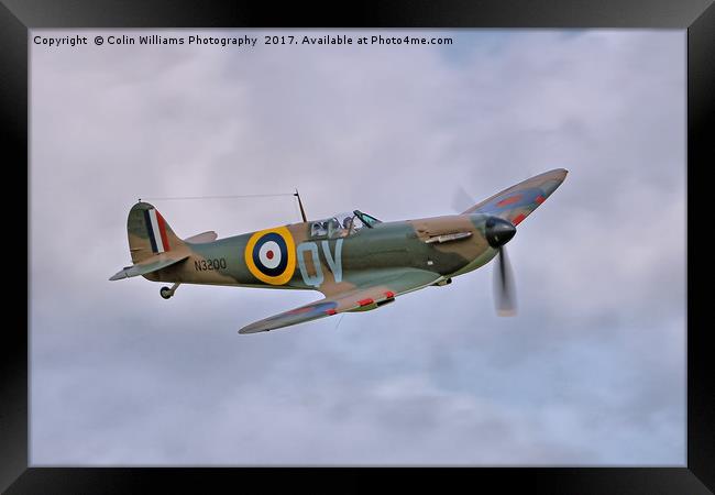 Supermarine Spitfire Mk.Ia Battle of Britain - 2 Framed Print by Colin Williams Photography