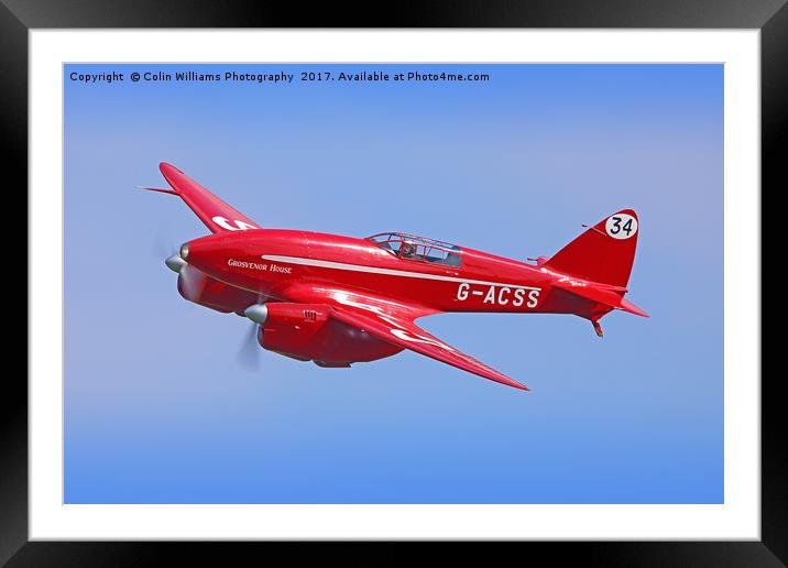 The Shuttleworth DH88 COMET -1 Framed Mounted Print by Colin Williams Photography