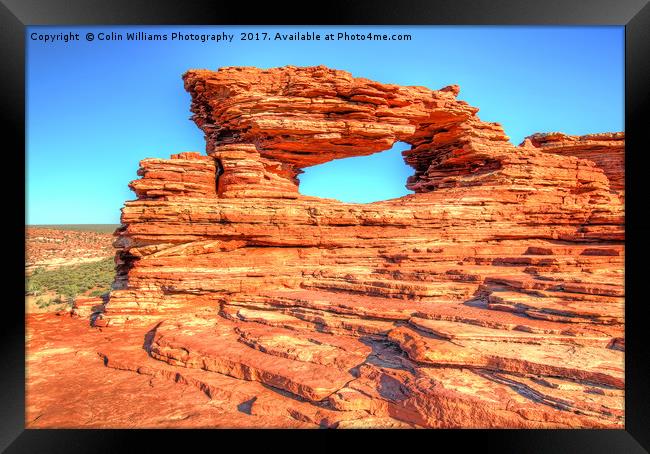 Natures Window Kalbarri National Park  1 Framed Print by Colin Williams Photography