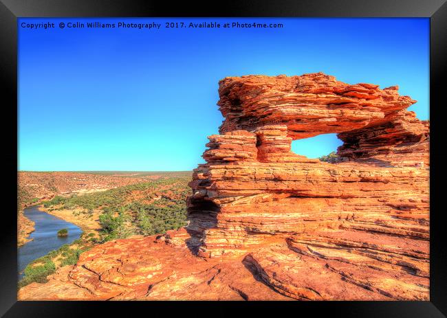 Natures Window Kalbarri National Park  2 Framed Print by Colin Williams Photography