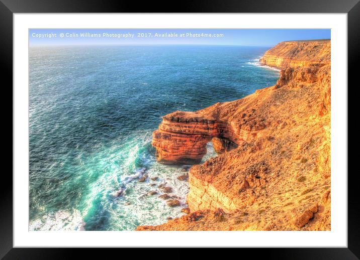The Natural Bridge Kalbarri Western Australia  1 Framed Mounted Print by Colin Williams Photography
