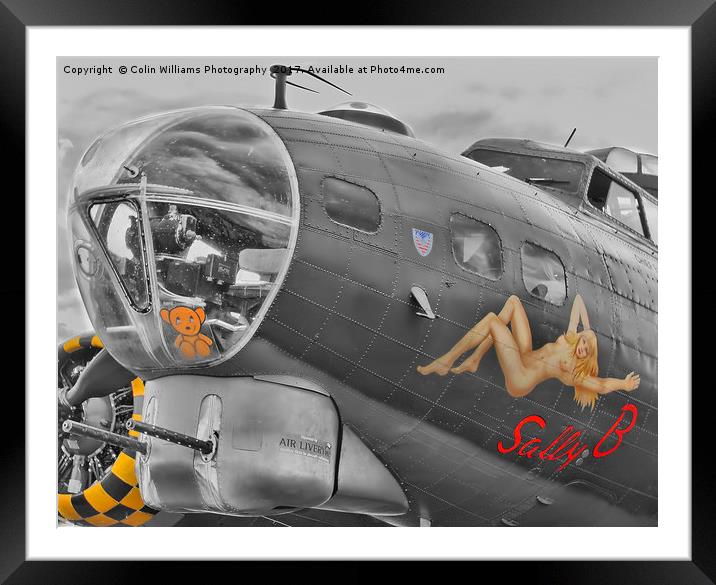 Memphis Belle Known as Sally B - 2 Framed Mounted Print by Colin Williams Photography