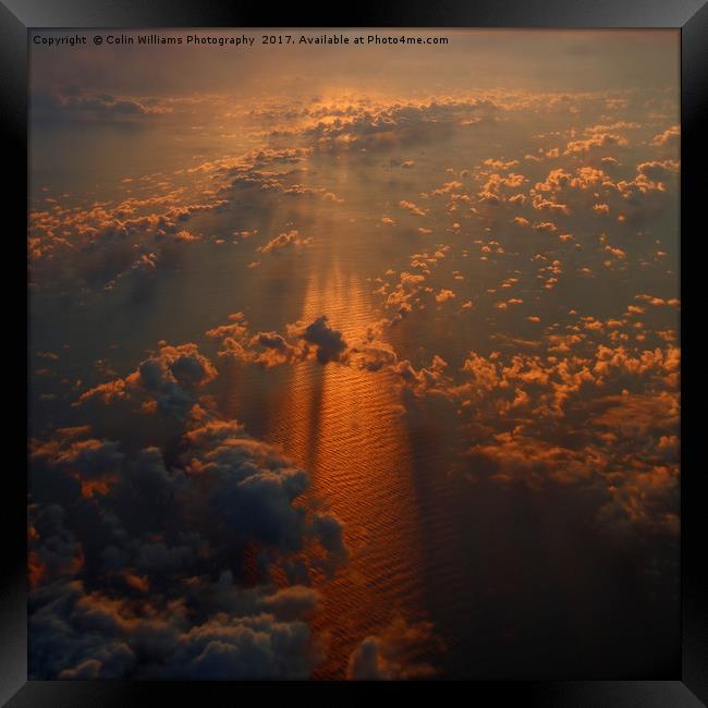 Sunset  at 32000 feet  2 Framed Print by Colin Williams Photography
