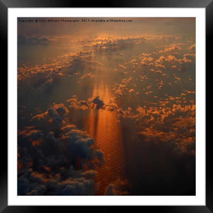 Sunset  at 32000 feet  2 Framed Mounted Print by Colin Williams Photography