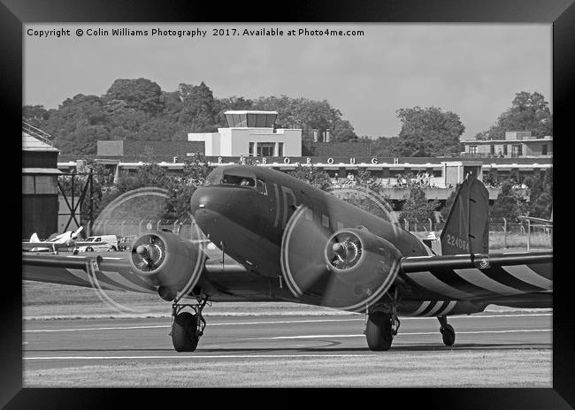 DC3 Take Off Farnborough 2014 Framed Print by Colin Williams Photography