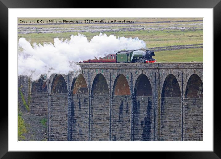 Flying Scotsman At The Ribblehead Viaduct Framed Mounted Print by Colin Williams Photography