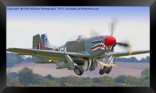 Mustang Scramble - Duxford 2 Crop Framed Print by Colin Williams Photography