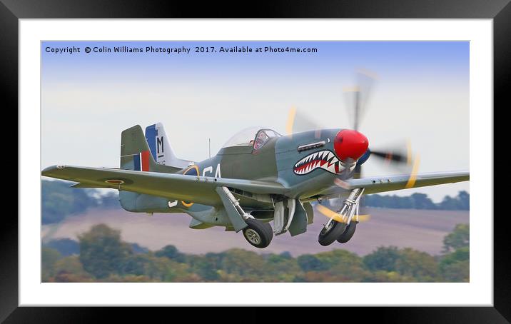 Mustang Scramble - Duxford 2 Crop Framed Mounted Print by Colin Williams Photography