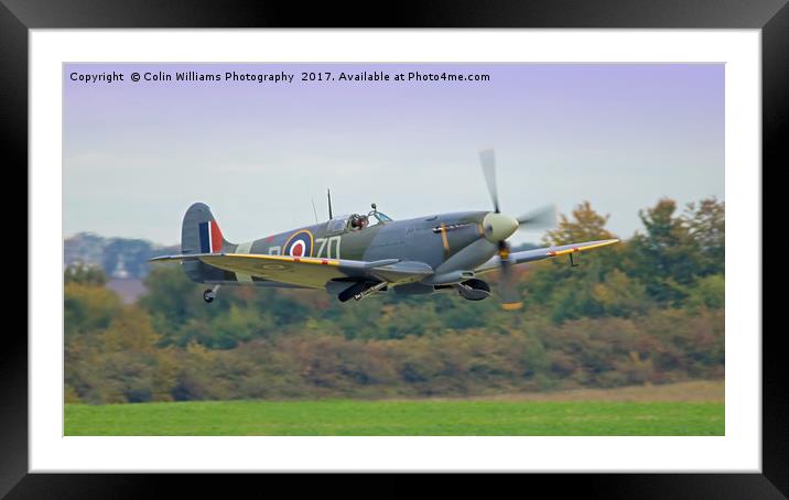 Spitfire Duxford 2017 Framed Mounted Print by Colin Williams Photography