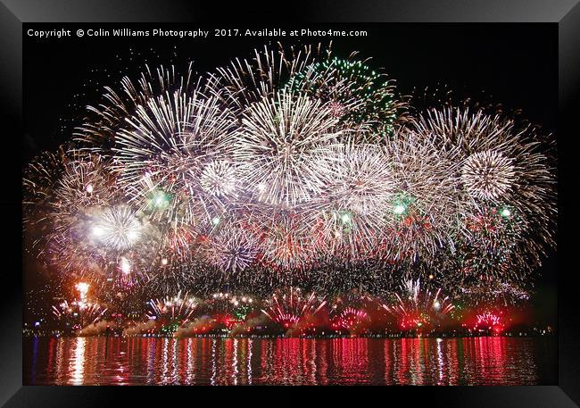 Perth WA Skyworks Australia day 2015 - 3 Framed Print by Colin Williams Photography