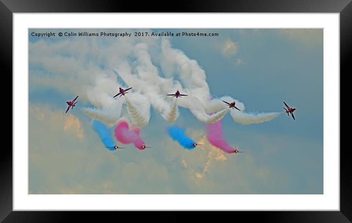The Red Arrows At Flying Legends 1 Framed Mounted Print by Colin Williams Photography