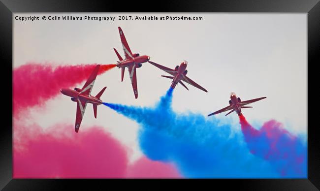 The Red Arrows At Flying Legends 4 Framed Print by Colin Williams Photography