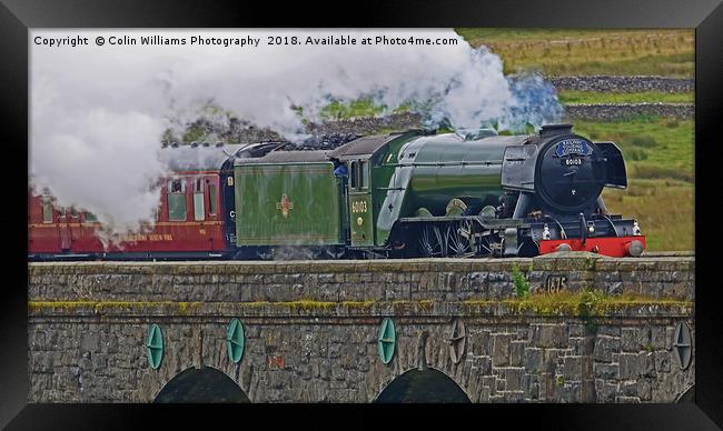 Flying Scotsman At The Ribblehead Viaduct 4 Framed Print by Colin Williams Photography