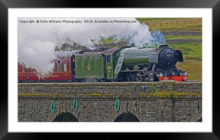 Flying Scotsman At The Ribblehead Viaduct 4 Framed Mounted Print by Colin Williams Photography