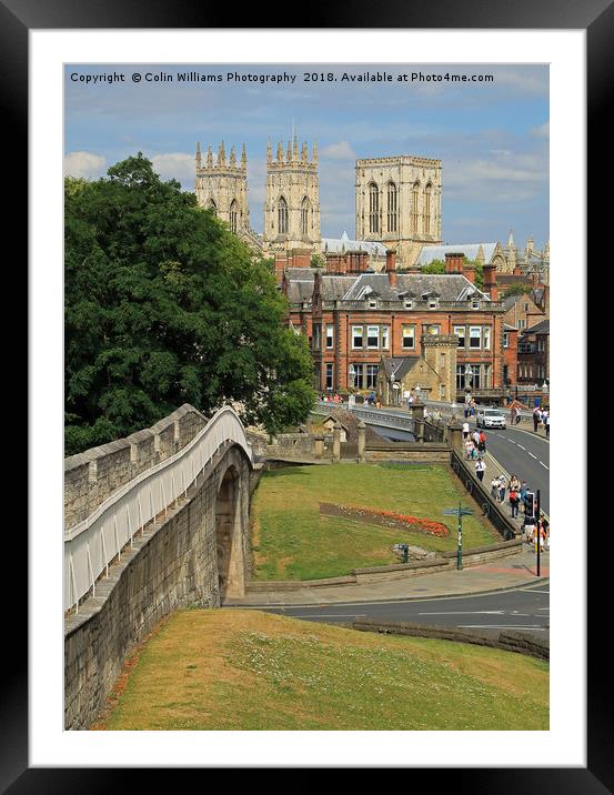 York Minster and The Roman Walls Framed Mounted Print by Colin Williams Photography