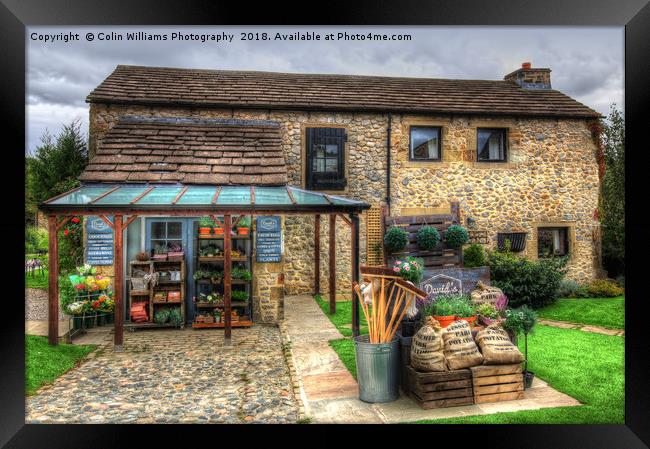 Davids Shop In Emmerdale Framed Print by Colin Williams Photography