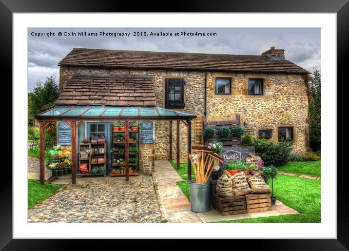 Davids Shop In Emmerdale Framed Mounted Print by Colin Williams Photography