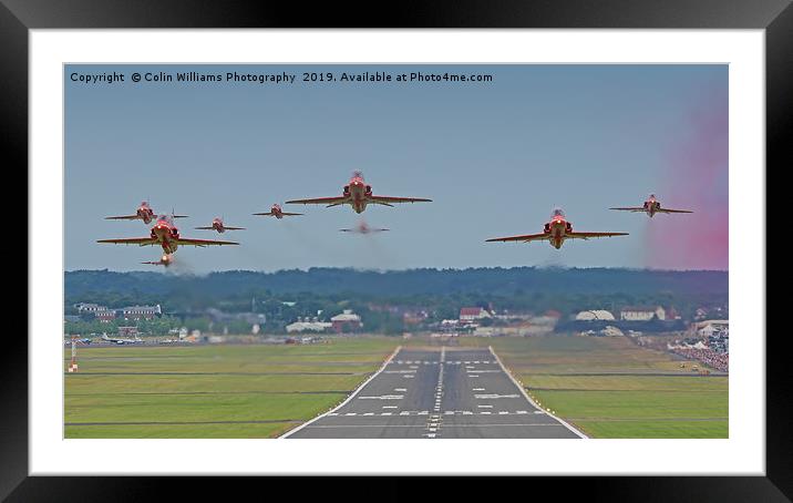 The Red Arrows - Farnborough Airshow 2014 crop Framed Mounted Print by Colin Williams Photography