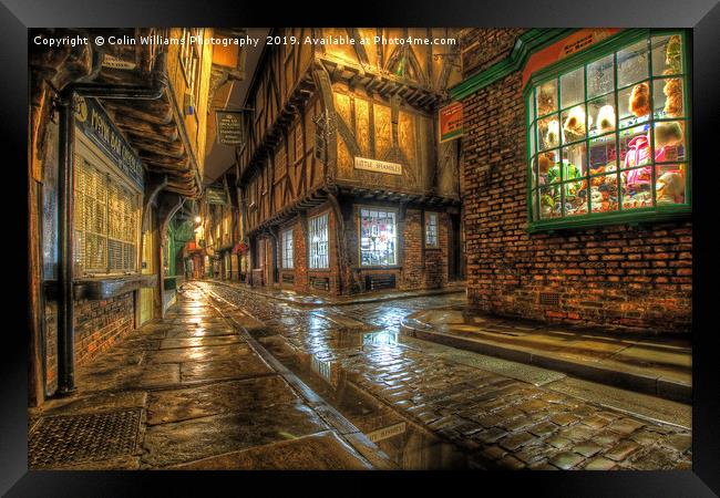 The Shambles At Night 2 Framed Print by Colin Williams Photography