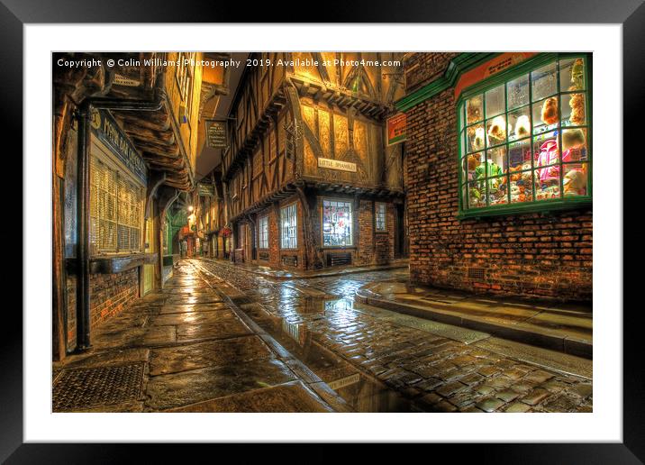 The Shambles At Night 2 Framed Mounted Print by Colin Williams Photography