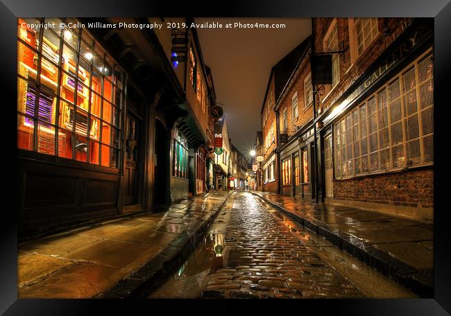 The Shambles At Night 6 Framed Print by Colin Williams Photography