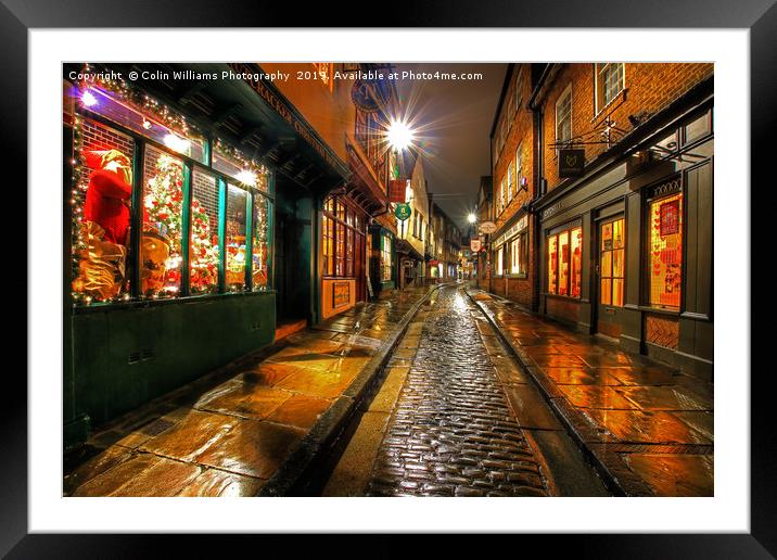 The Shambles At Night 7 Framed Mounted Print by Colin Williams Photography